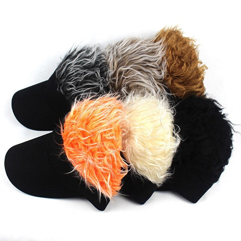 Gorra de béisbol con pelos con púas, peluca, sombrero de béisbol con pelucas con púas, sombrilla concisa informal para hombres y mujeres, visera ajustable, 2022