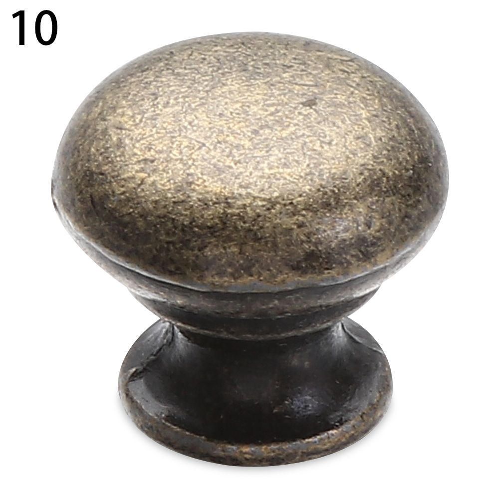 Boutons de poignée en forme de champignon Antique, rond, pour armoire, tiroir, armoire, vis, composant matériel de meuble de garde-robe, 1 pièce: 10