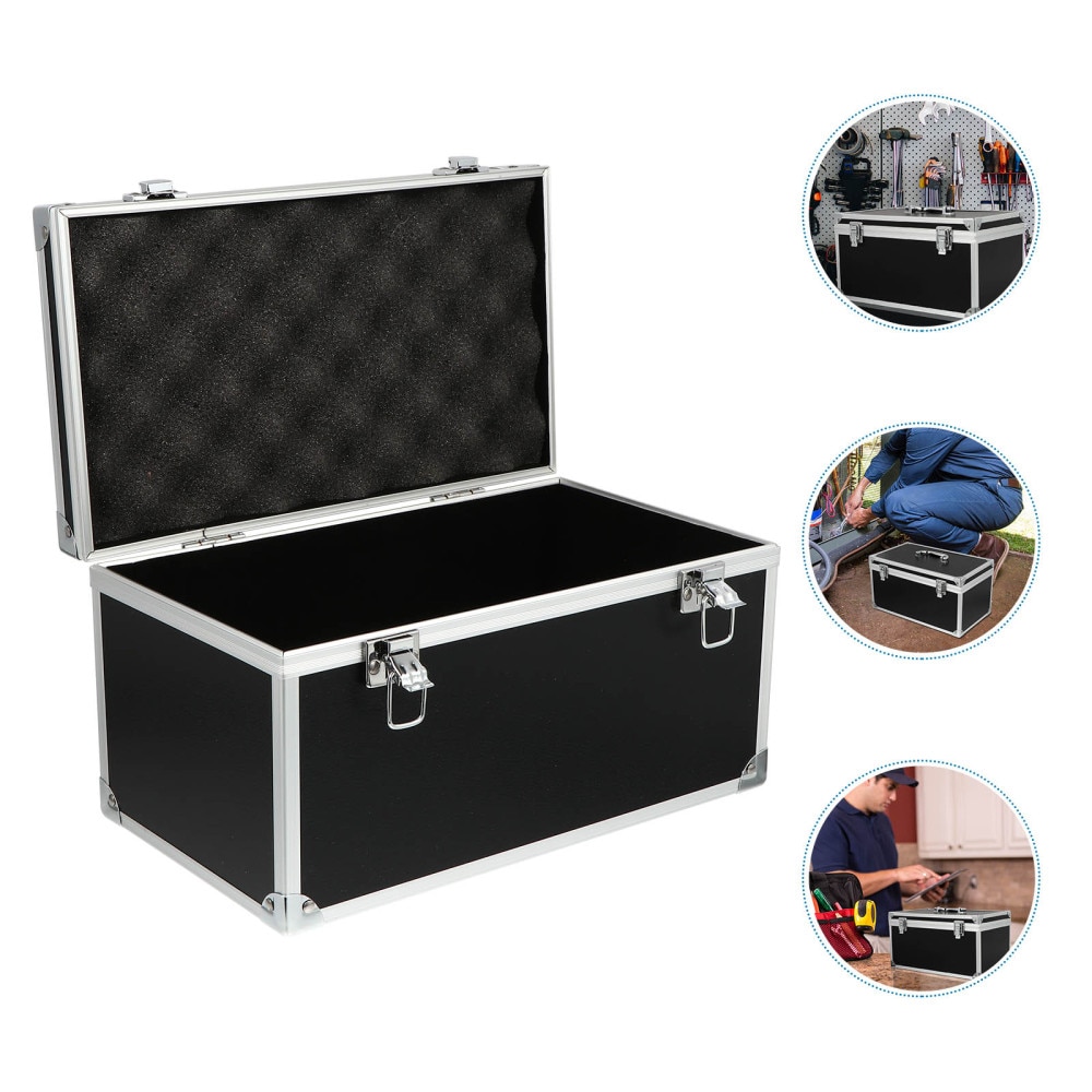 Portable Carrying Case Aluminum Tool Box Shockproof Instrument Container