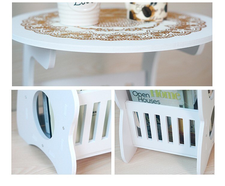 Kleine Mini Runde Kaffee Tee Tisch Moderne Holz Kunststoff Magazin Lagerung Regal Tisch Heimat Wohnzimmer Schlafzimmer Nachttisch