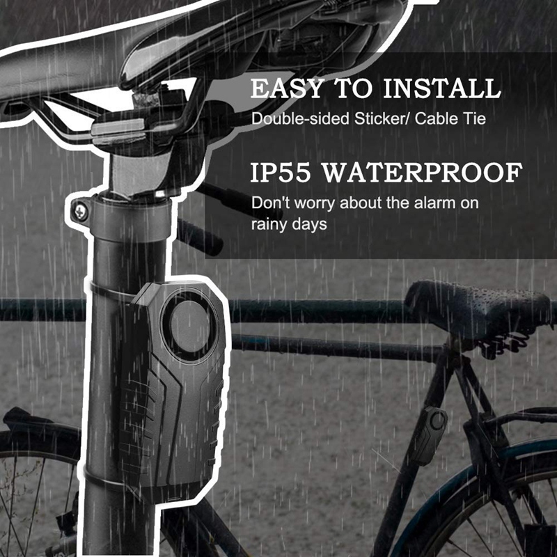 113DB sans fil Anti-vol Vibration moto vélo alarme étanche sécurité vélo alarme avec télécommande
