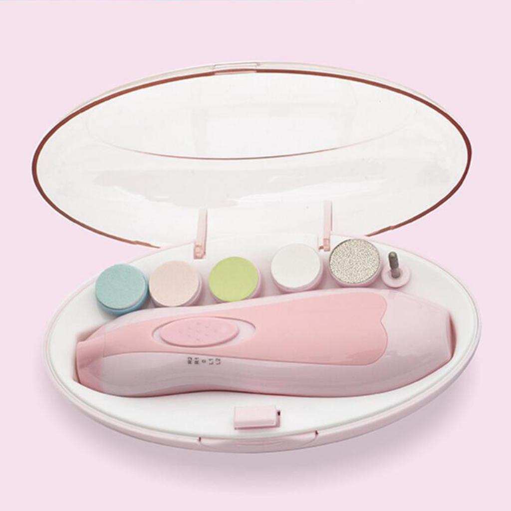 Elektrische Baby Nail File Clippers Trimmer Peuter Tenen Trim Nagels Polish Care Kit Draagbare Pedicure Clipper Schaar: Pink