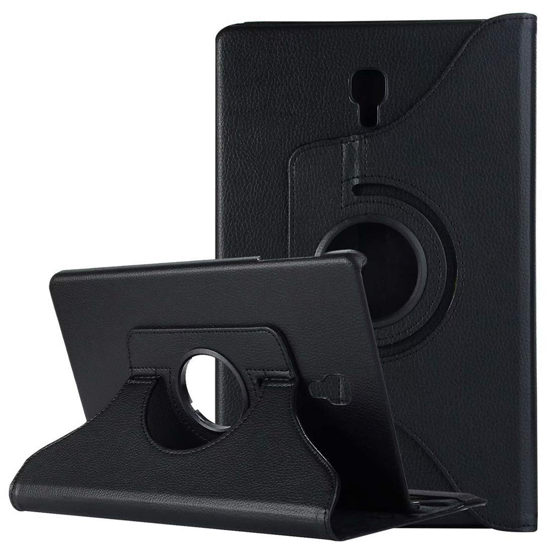 Funda de piel sintética con soporte giratorio para Samsung Galaxy Tab S4, protector de cuero sintético de 10,5 pulgadas, SM-T830, modelo SM-T835, SM-T837, grados: T830 T835 Black