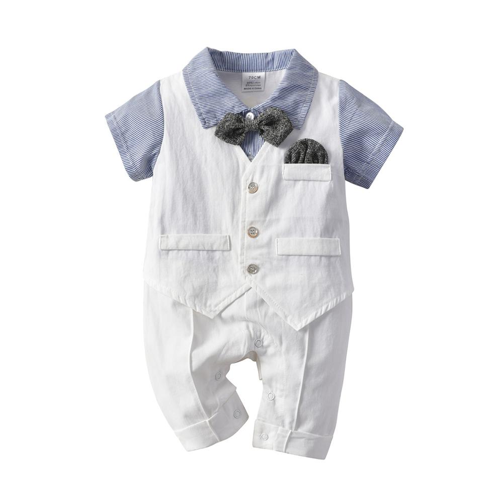 Romper baby boy hvidt jakkesæt ks -1950: Himmelblå / 6m