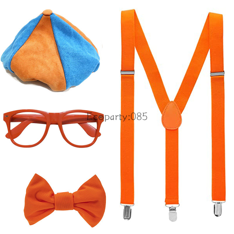 Disfraz de ingeniero de tren infantil, accesorios de juego de rol, vestido perfecto, tiempo de juego, pajarita naranja icónica, sombreros con tirantes, novedad de 2024