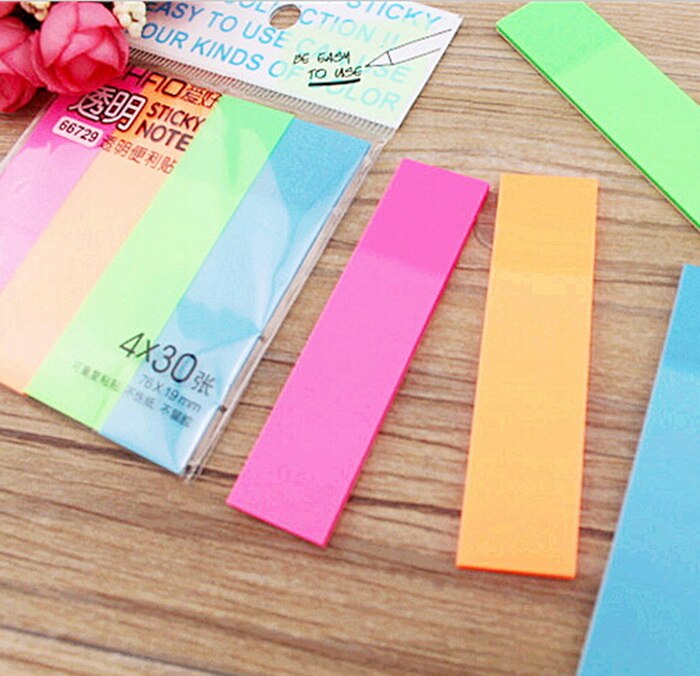 120sheets binder index dividers note memo pad fluorescent label indicating transparent sticky classification label sticke