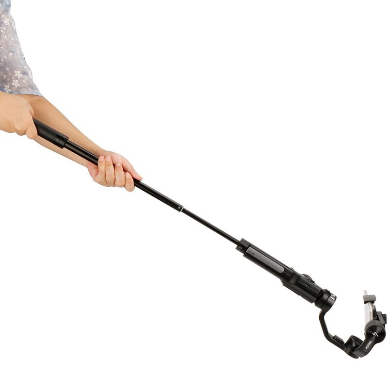 Verstellbarer selfie-stick, kompatibel mit gimbal-stabilisatoren, metall-telefonverlängerungsstab