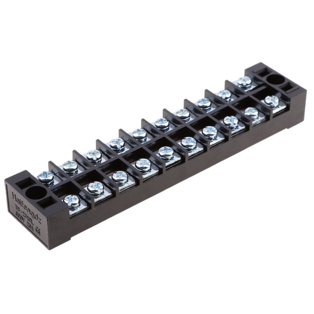 10 Position Terminal Block Circuit Connection With Cover 25A