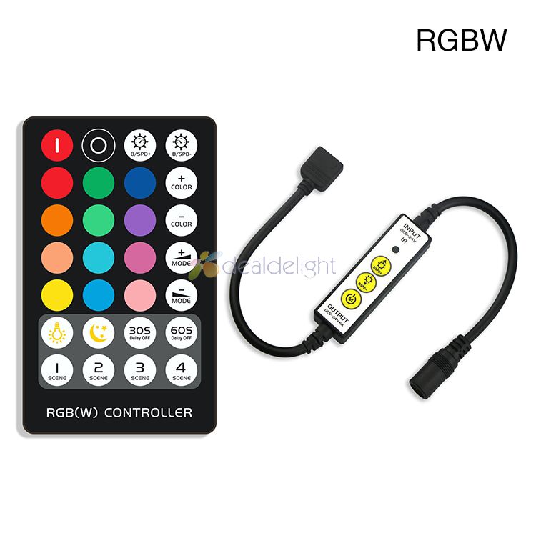 LED Strip Controller with RF Wireless Remote DC5-24V 6A for Single Color Dual White RGB RGBW RGB+CCT Strip Light controller