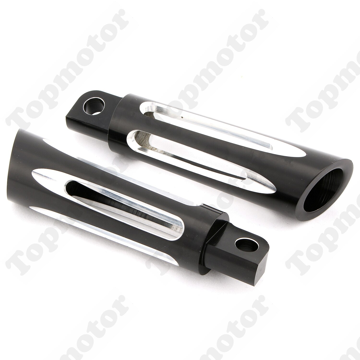 Motorfiets Voetsteunen Black Cut Voetenbanken Holle Mannelijke Mount Footpeg Voor Harley Sportster XL 1200 883 Dyna Fatboy Touring Softail