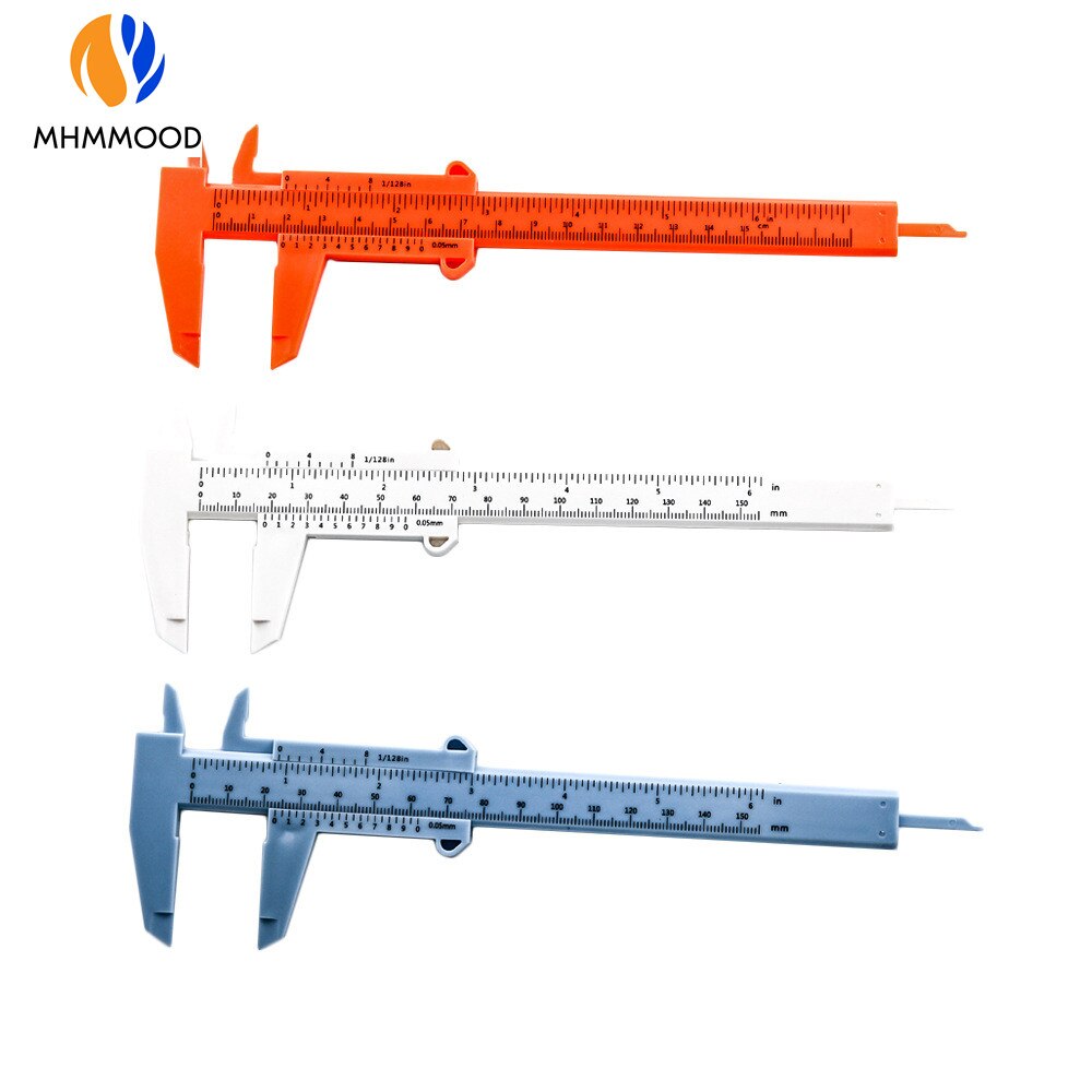 0-80mm Double Rule Scale Plastic Measuring Student Mini Tool Ruler Vernier Caliper 0-150mm Ruler Model Making Caliper Measuring