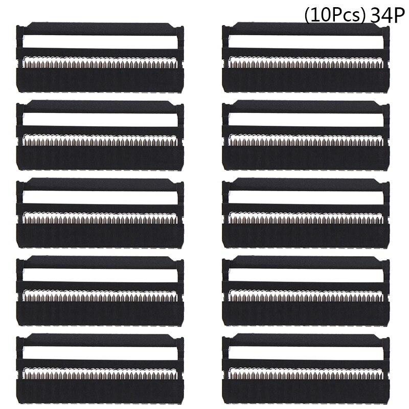 10set 6/8/10/12/14-50Pin IDC Socket Pin Dual Rij Toonhoogte 2.54mm IDC connector 6-50 Pin Kabel Socket Plug Lint Kabel Connector: WHITE