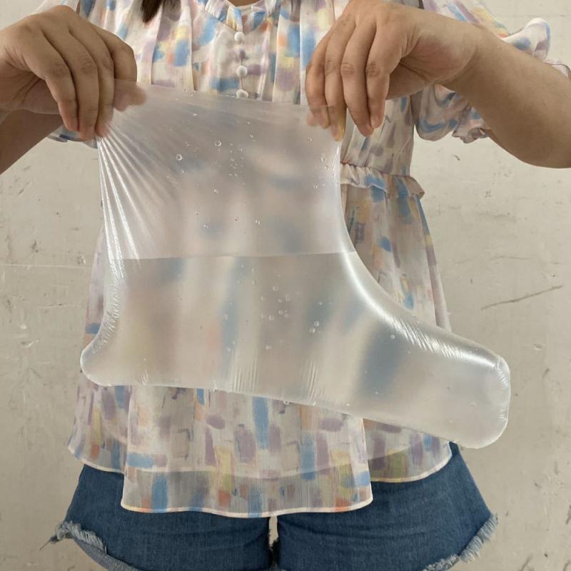 100pcs disposable foot cover transparent membrane foot cover try on shoe cover waterproof shoe cover transparent bag foot cover