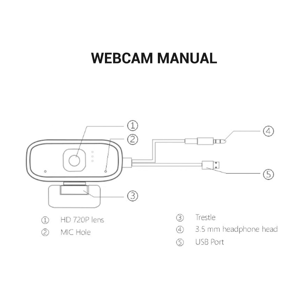 720P HD Live Webcam Online Teaching Equipment Drive-free Autofocus Computer Laptop Camera LFX-ING
