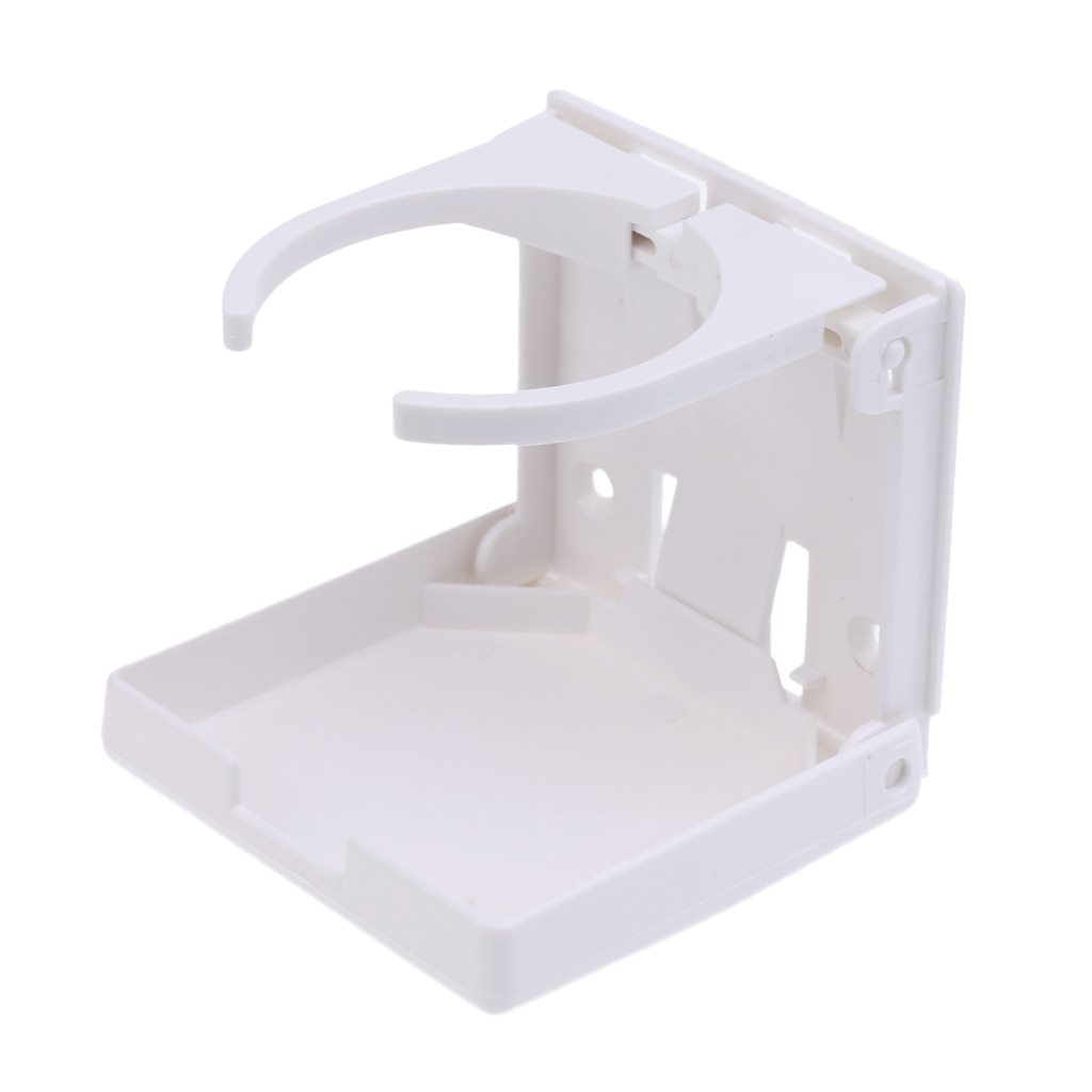 1 stuk Verstelbare Vouwen Wit Nylon Drinken Bekerhouder Bracket Stand Boot/Marine/Caravan/Auto 9.5x9.5x9 cm