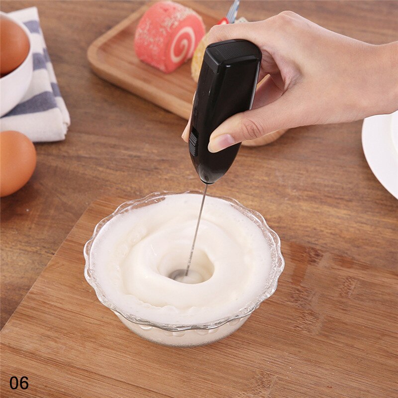 Mini Hand Mixture Egg Home Kitchen Mixer Mini Electric Hand Mixture Blender Daily Useful Tools food blender mixer: 02Box-Black