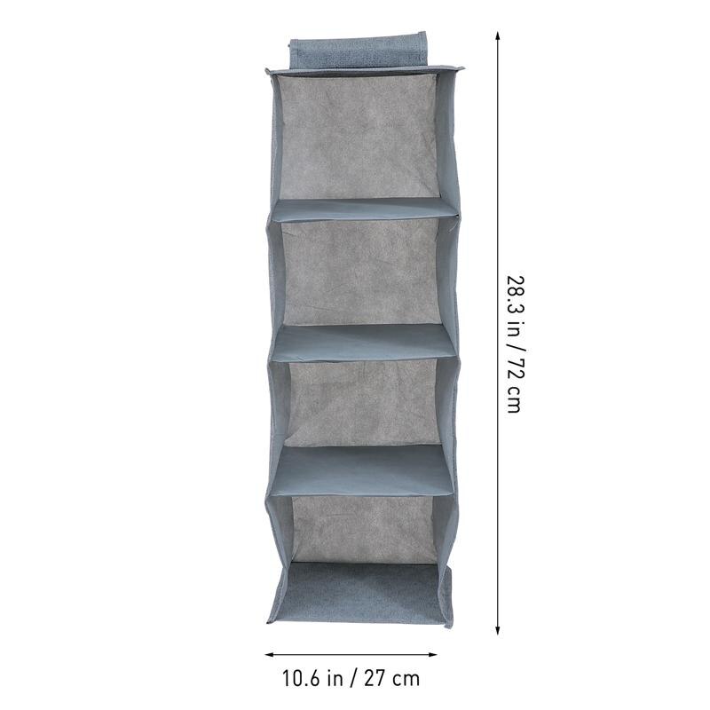 UDEAR ZHUJIA UDEAR Draagbare Kast Grote Kledingkast Met 6 Opbergplanken 4 Hangende Secties 4 Zijzakken Grijs