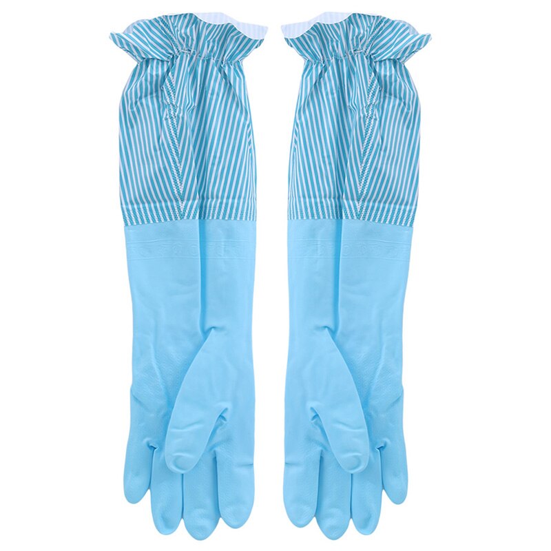 1 par nyttige langærmede vandtætte beskytte rengøring opvaske værktøj skridsikre handsker husholdning køkken vaske handsker