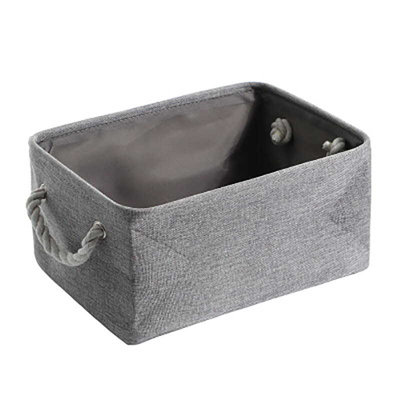 Hopfällbar korg tång flätad korg leksak smutsiga kläder förvaringskorg blommig smink förvaringslåda familjeförvaring heminredning: 36 x 26 x 18cm / Grå