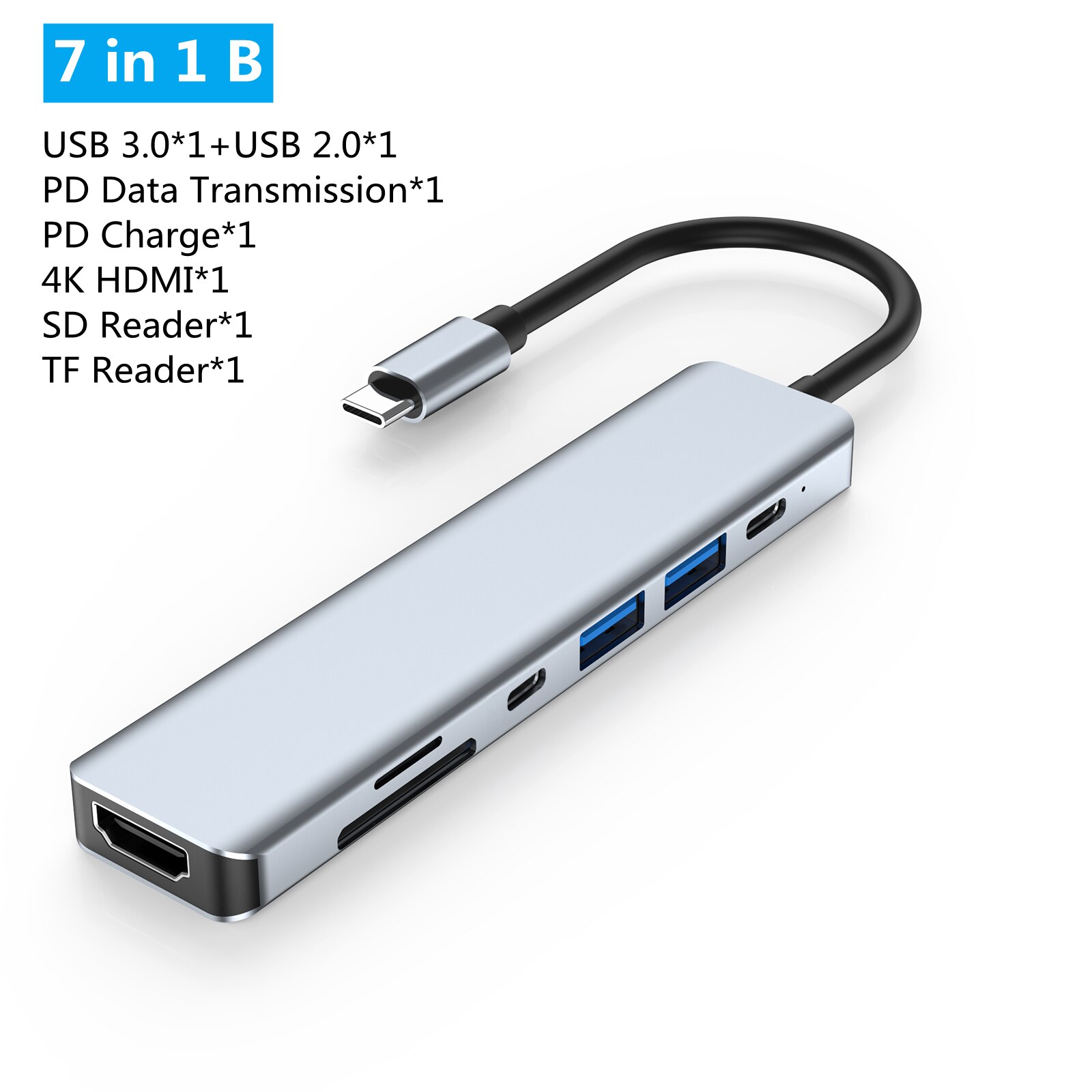 4/5/8/11- I -1 Usb C Hub 3.0 Type C Brygge Splitter Multiport Adapter 4K Hdmi Rj45 Sd/ Tf Vga Hdmi Pd Til Bærbar Macbook Ipad Xiaomi