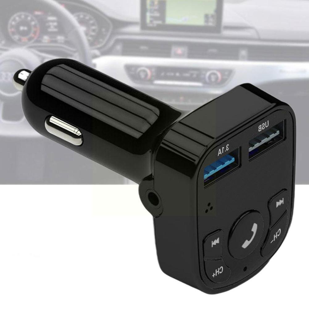 USB Bluetooth FM Transmitter Univesal Wireless Car Handsfree Bluetooth Connector AUX Jack Port Car Adapter MP3 Player Charg V0F1