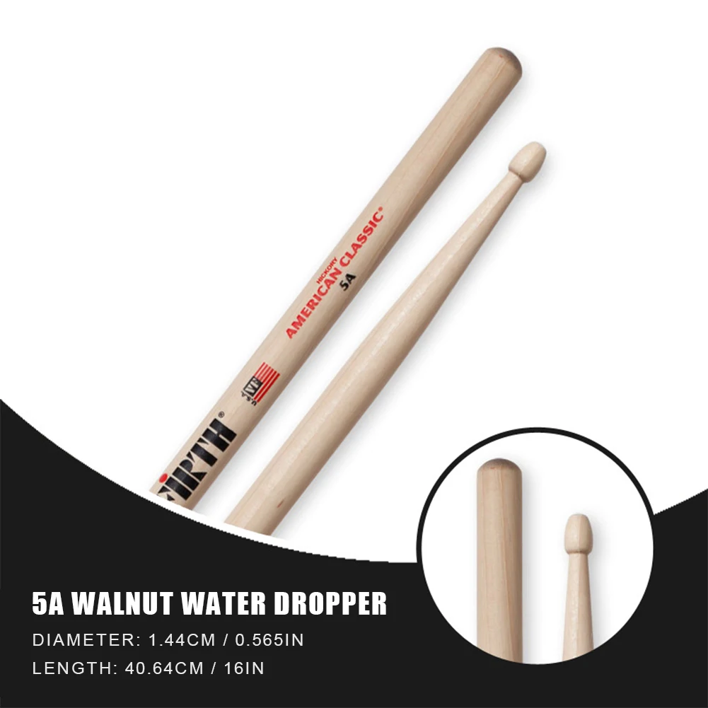 Beginners Drumsticks Drum Sticks Tip Drumsticks American Hickory Drumsticks Percussion Accessories
