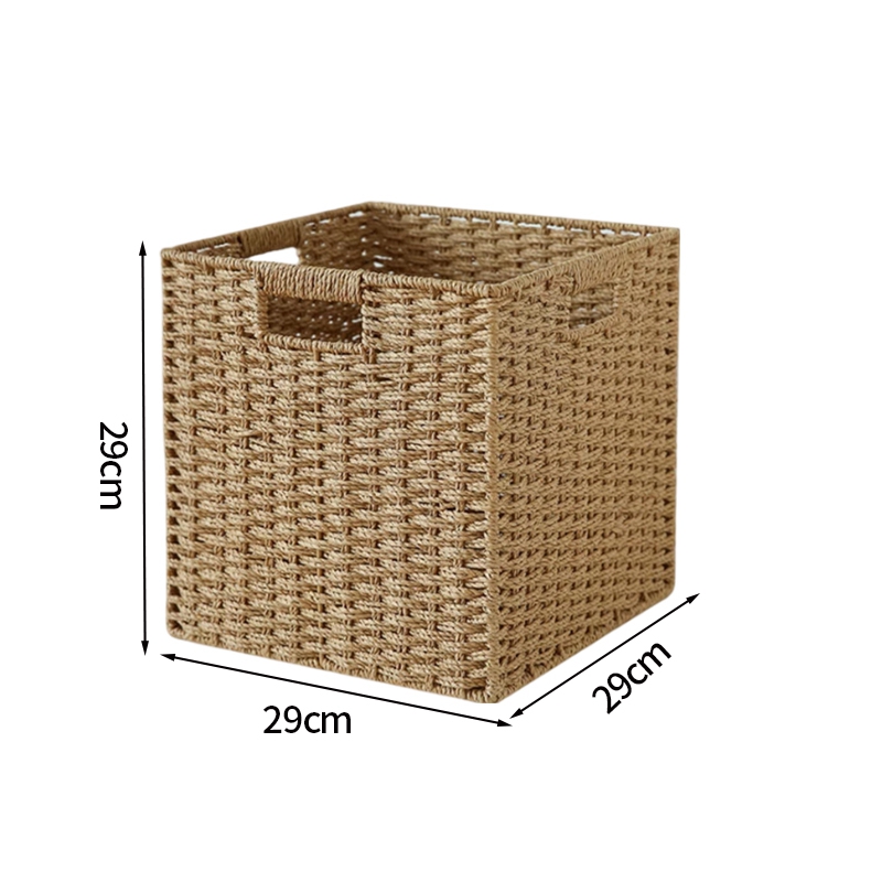 Cesta de lavandería tejida, organización de artículos diversos, cestas de almacenamiento, toalla, contenedor de cosméticos, decoración de escritorio, cesta de Picnic, suministros para el hogar구: Multicolor