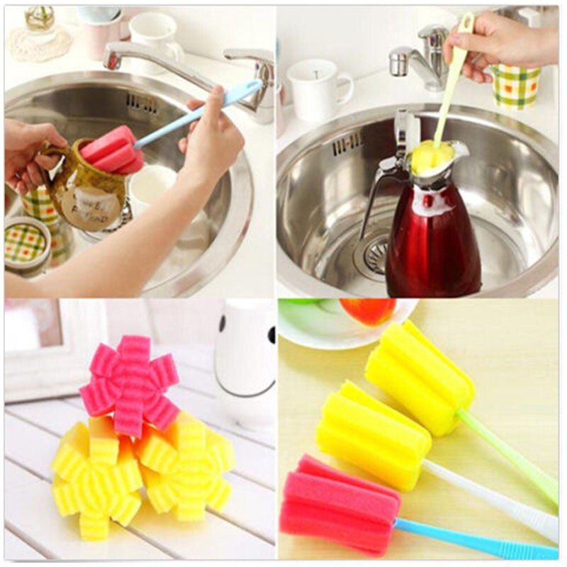 Popular Sponge Brush Baby Bottle cleaning Cup Glass Washing Cleaning Kitchen Cleaner Tool baby fedding accesses brushes