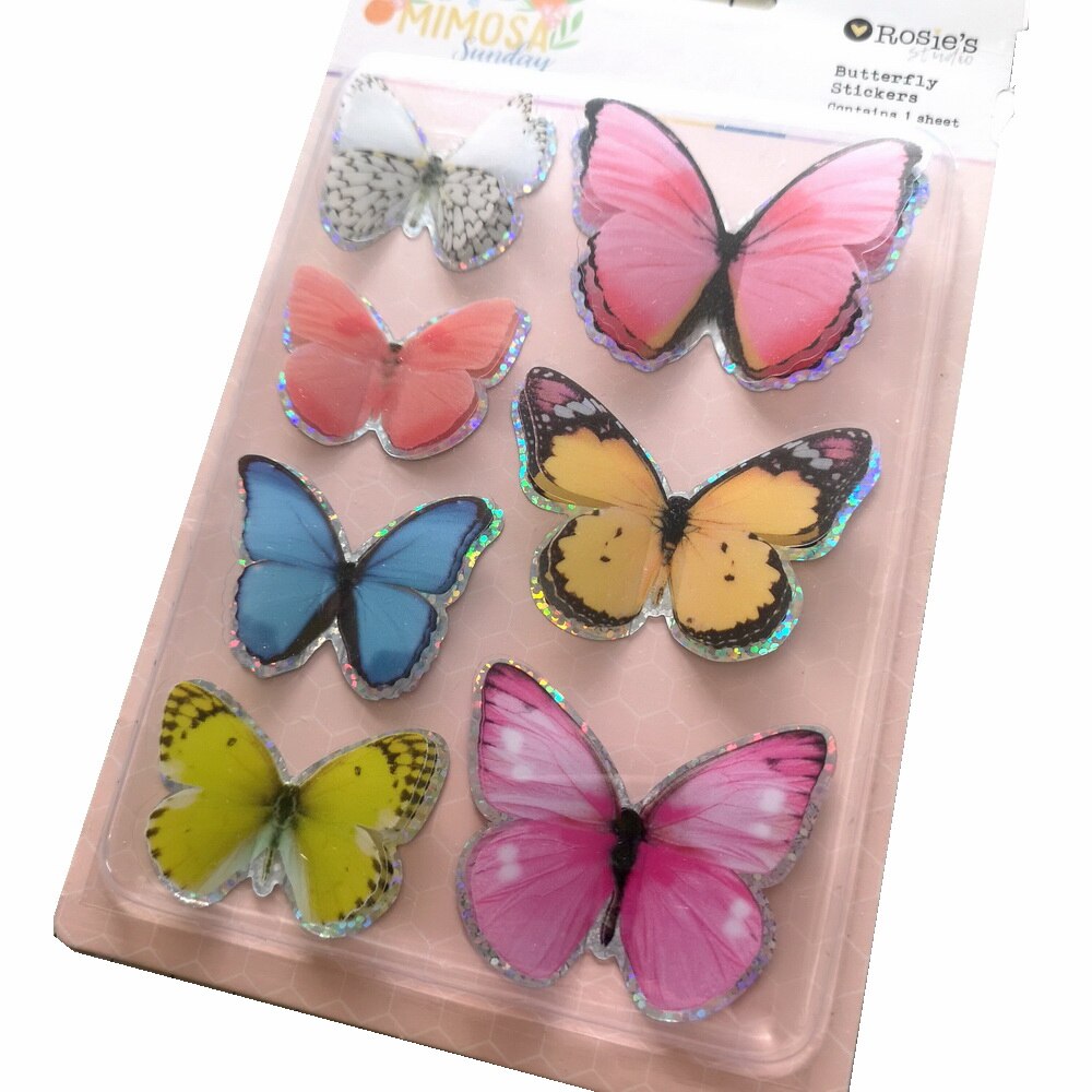 Crzcrafter Plastic 3D Zelfklevende Vlinders Stickers Voor Scrapbooking Kaart Maken Embellishments Decoratie