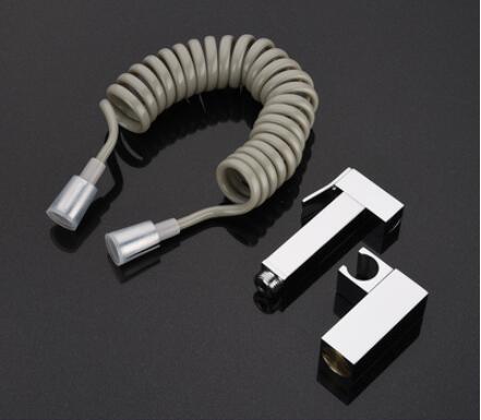 Hand held Toilet Bidet Sprayer set Kit Solid Brass Hand Bidet faucet for Bathroom hand sprayer shower head Square: Light Grey