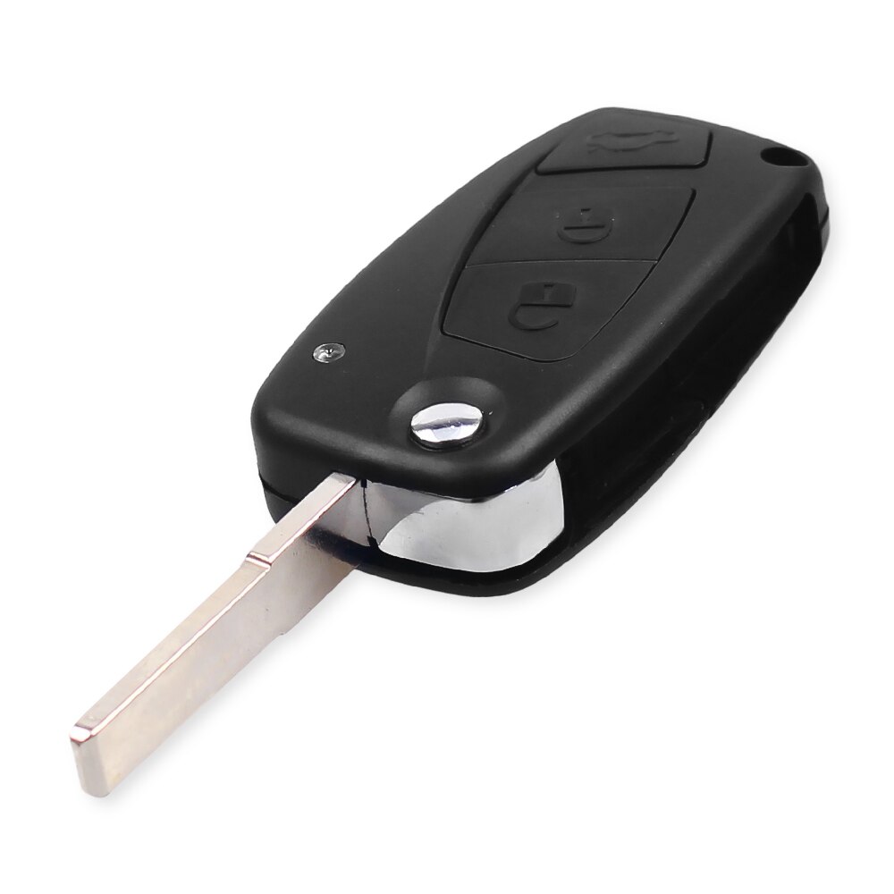 KEYYOU 3 Tasten Ersatz Flip Folding Remote-Car Key Shell Fall Für FIAT Punto Ducato Stilo Panda Auto Schlüssel Mit SIP22 Klinge: Black