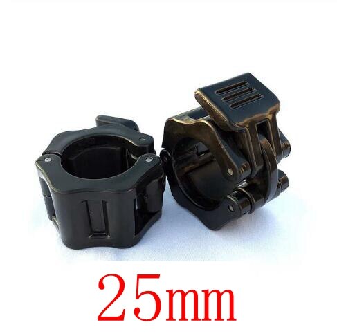 25mm 30mm 1 par et par vektstenger lås kjeve vektløfting krager hurtigutløser nylon låseklemmer muskeltrening bar låsekjeve: 25mm svarte