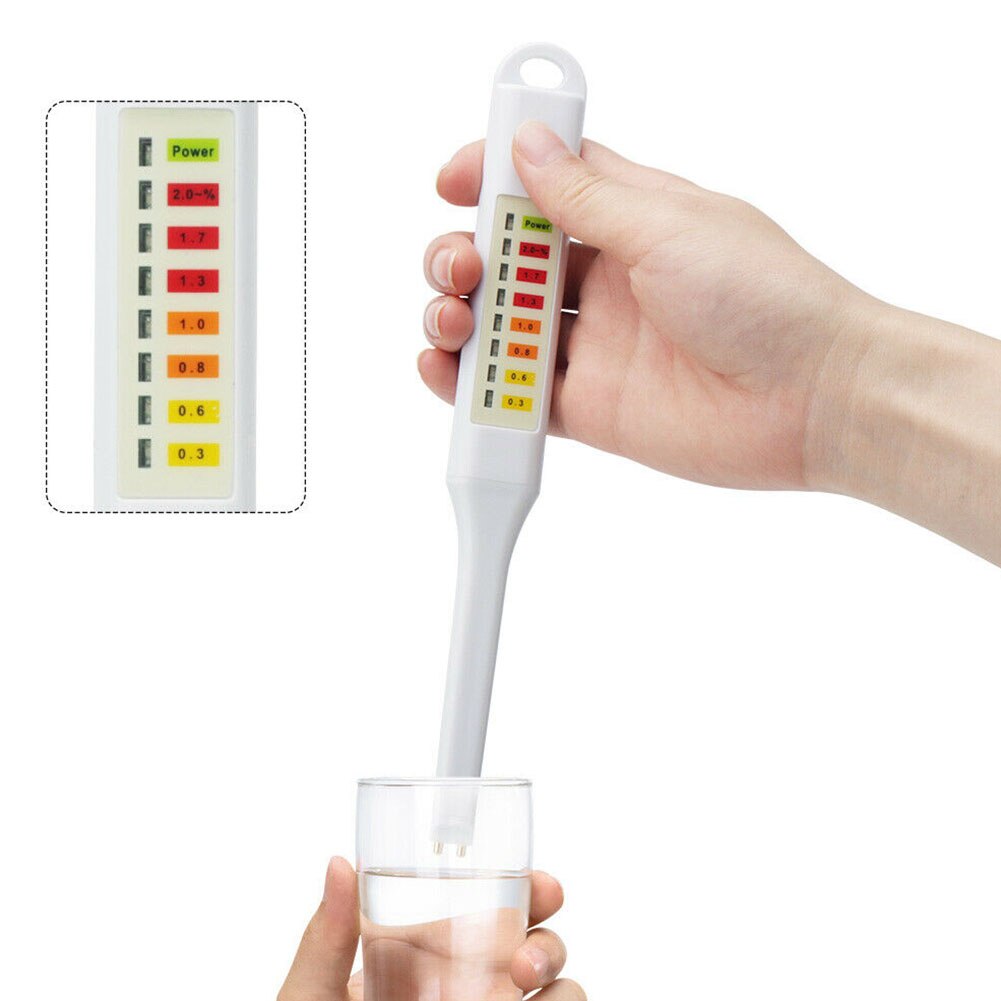 Food Salt Concentration Meter Analysis Salinity Tester Portable Electronic ABS LED Detector Handheld Easy Operate Measure White