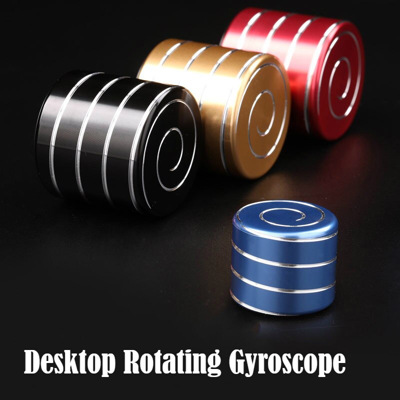 Desktop Decompression Rotating Cylindrical Gyroscope Office Desk Fidget Toys Optical Illusion Flowing Finger Toys Adult