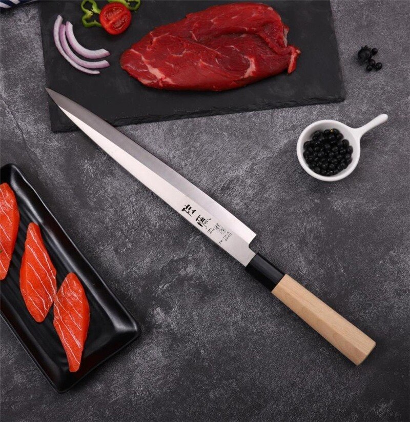 Japanse Sushi Mes Sashimi Sushi Mes 10 Inch Vleesmes Koken Mes Towsun Snijden Sushi Vis Fileren Snijden