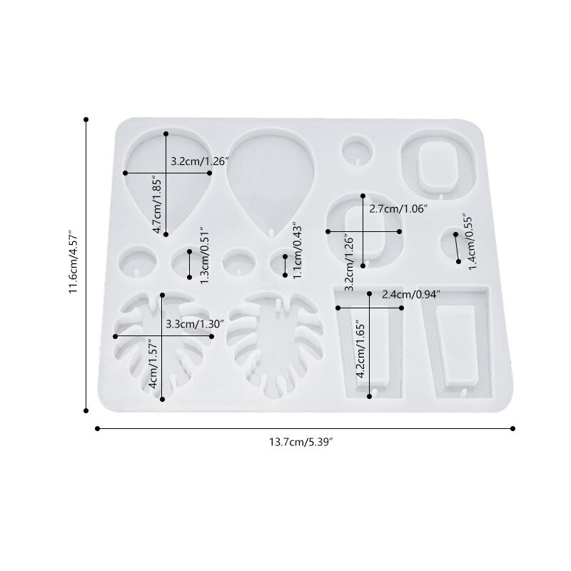 DIY UV Resin Epoxy Earring Pendant Resin Molds Silicone Mold Dried Flower Jewelry Making Casting Moulds Jewelry Tool