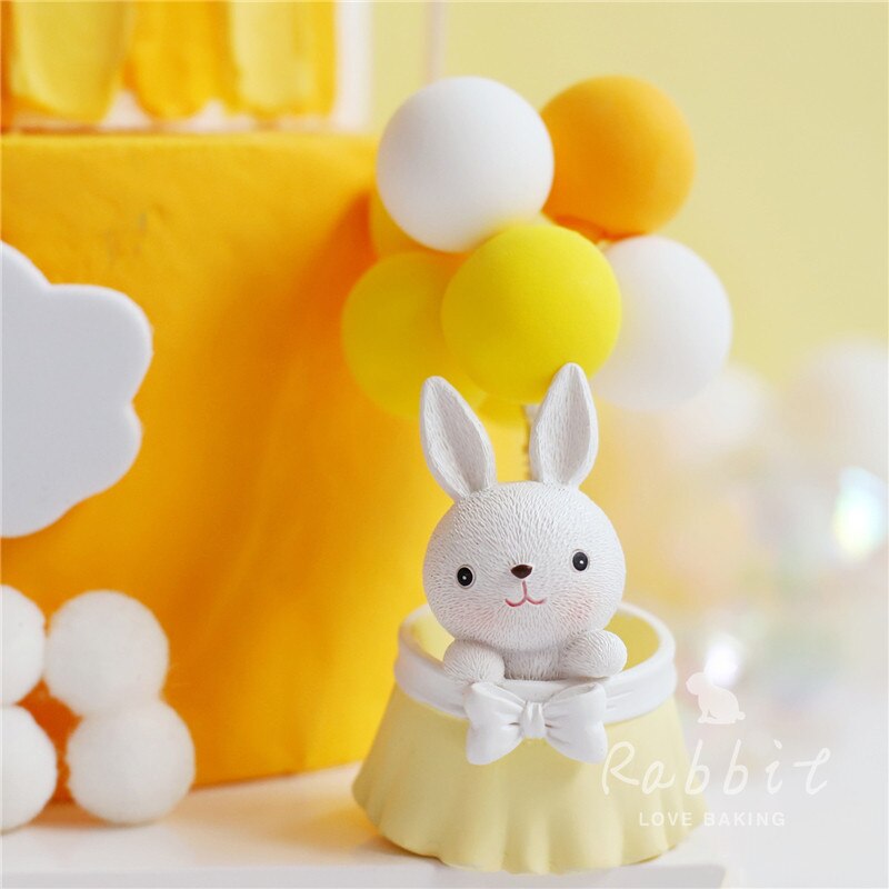 ins Rosa luna Orso stella Decorazione Coniglio Felice Torta Di Compleanno Toppers per I Bambini Del bambino Del Partito di Cottura Forniture di Nozze Carino Regali