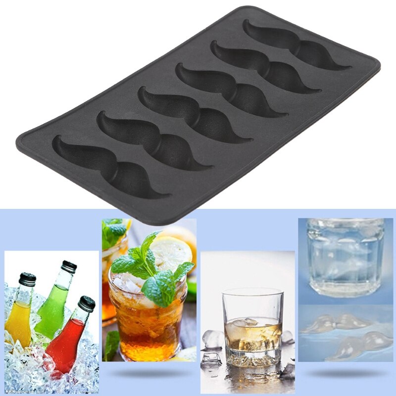 Snor Baard Shaped Silicone Ice Cube Tray Mold Candy Zeep Mould Tool