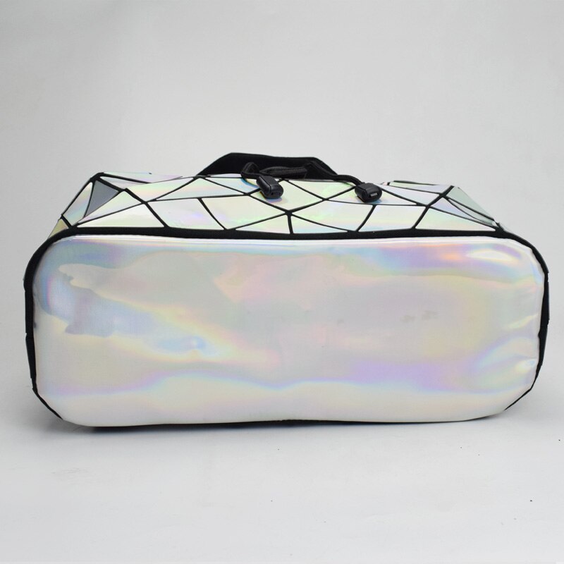 Women Drawstring Backpack Geometric Female Backpacks For Teenage Girls Bagpack Holographic Ladies bao School Bag Sac