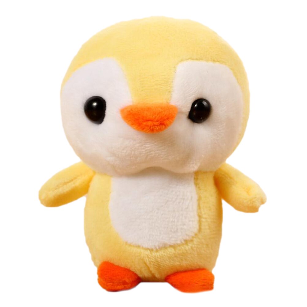 Mini Penguin Kawaii Doll Toy PVC Flocking Decoration Dolls Penguin 3 Colors Girls Little Exquisite Toy Christmas: Yellow
