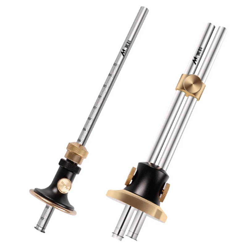 Wheel Marking Gauge Woodworking Scriber Ink Duct Automatic Scriber Tool European stainless steel double Head Mortise Gauge