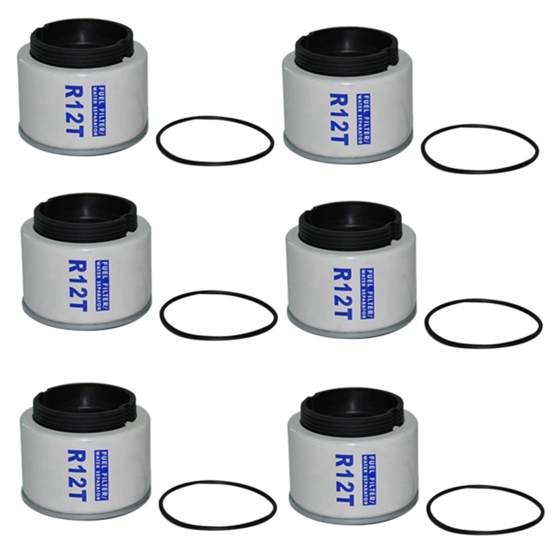 6 Pcs R12T Brandstof/Water Separator Filter Elemen... – Grandado