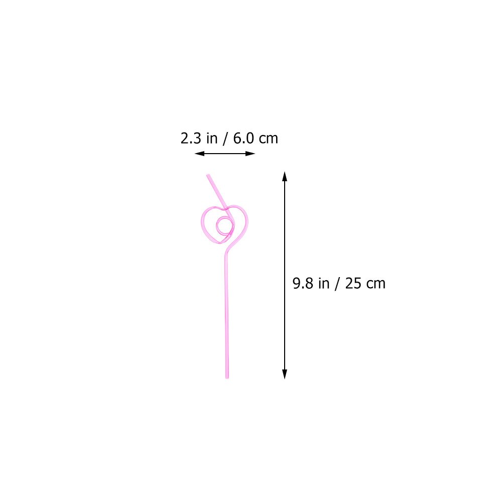 Pajitas creativas para bebidas, pajitas decorativas con forma de corazón, para arte de , 25 piezas