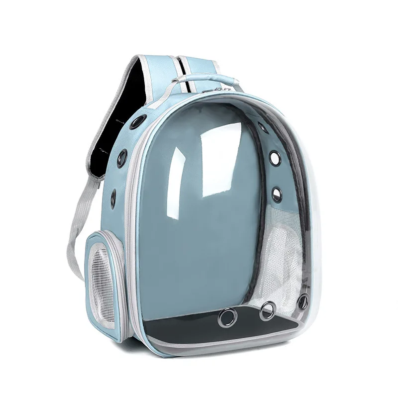 Bolsas de transporte transparentes para gatos, mochila espacial transpirable para mascotas, mochila portátil para cachorros y perros, bolsa de cápsula espacial para transporte de mascotas: Gris