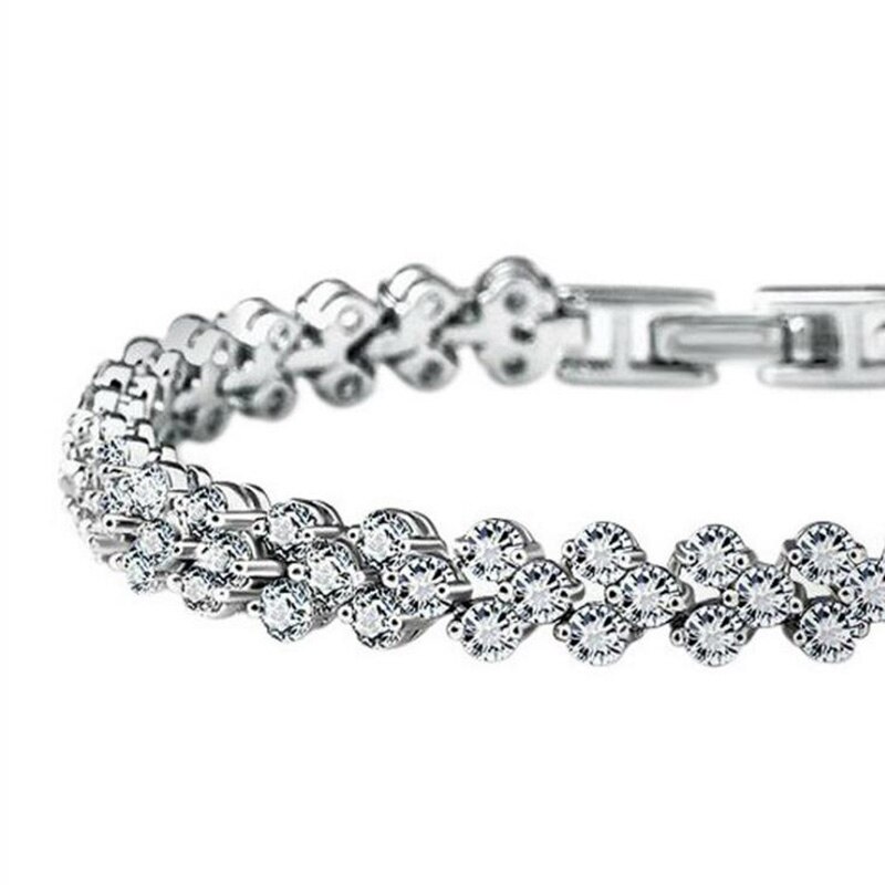 Bracelets en chaîne Zircon pour femmes et filles, bijou délicat en argent Sterling 925, bijoux d'anniversaire, à la , LY270