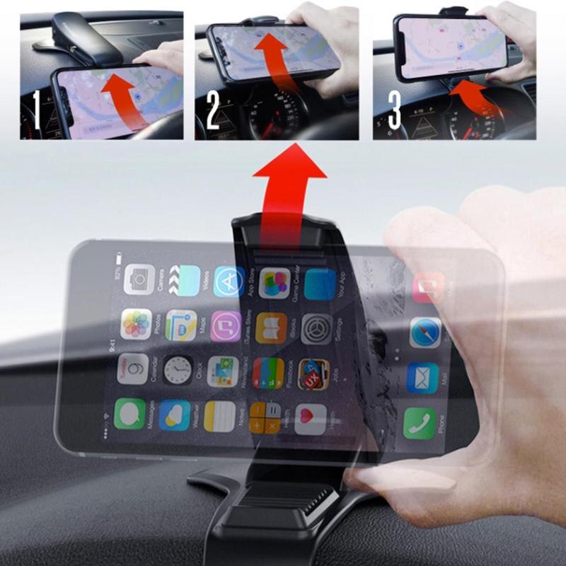 Universal Cradle Adjustable GPS Holder HUB Dashboard Phone Mount Smartphone GPS Navigation Black Car Holder Support