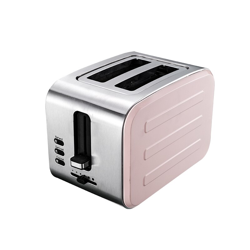 Mini automatic dormitory toaster stainless steel toaster home 2 piece breakfast machine: A