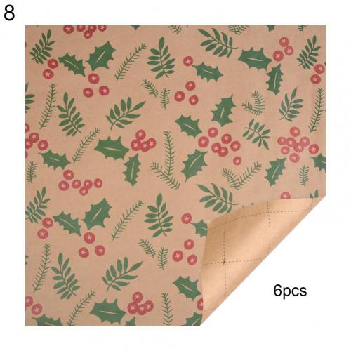6Pcs Lovely Eye-Catching Wrap Tissue Paper Wrapping Paper Kraft Cartoon: 8