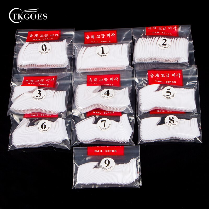 TKGOES 500 PCS Nail Tips Helder Half Cover False Nail Art Tips Franse Acryl UV Gel Nail Art Salon