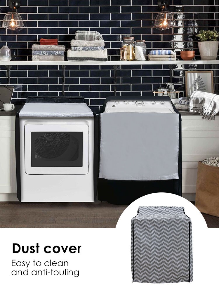 Washing Machine Cover Washer Dryer Dust Cover For Top-loading Or Front-loading Machine Fully Automatic Drum Oxford Cloth Dryer